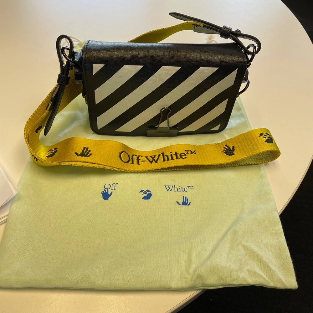 Off White mini diag flap